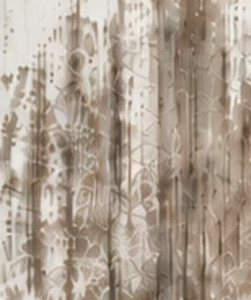Drawing of the pattern. Vertical brown and cream streaks running the length of the rug, like weathered planks.